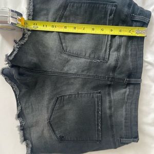 Stretch Distressed Jean Shorts